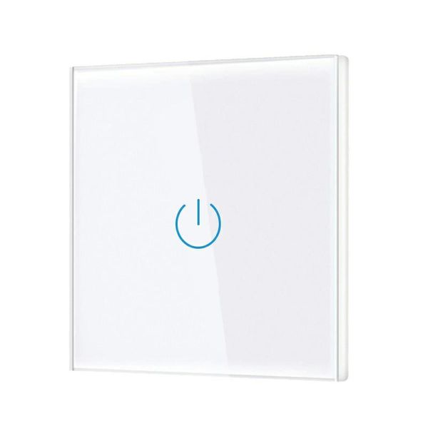 

smart home control wall touch sensor switch interruptor de toque light eu uk 86 crystal glass panel 1gang 1way electrical plate