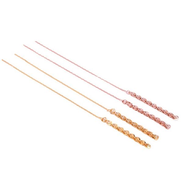 

e1-209 japanese and korean style phoenix tail long ear line fashion female ruili fan-shaped fishtail earrings, Golden