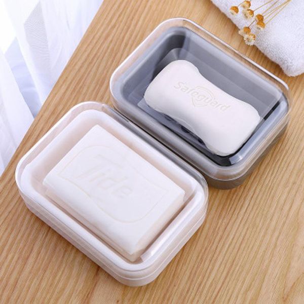

soap dishes durable small transparent plastic waterproof soapholder drainage soapbox shower soapdish nonslip dish draining tool storage box