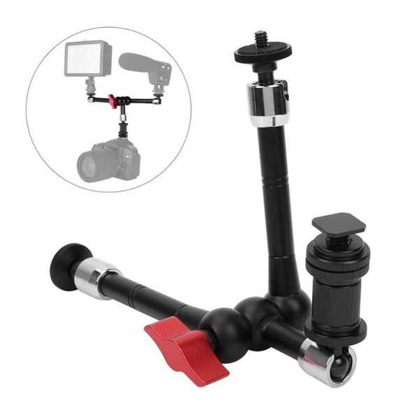 

inch friction articulating double magic arm 1/4 standard screw for dslr camera monitor led light flash po studio accessory lighting & access