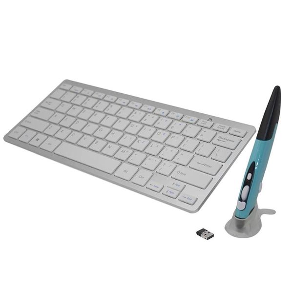

keyboards 2.4g wireless keyboard and mouse combo press pen & modern km-808