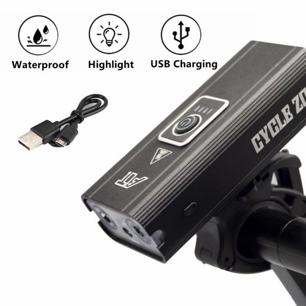 

bike lights bicycle front tail set led usb charging strong light mtb aluminum alloy accessories