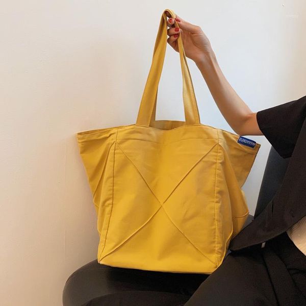 

evening bags large-capacity shoulder bag women's handbag street trend canvas tote purse high-quality solid color phone pack1