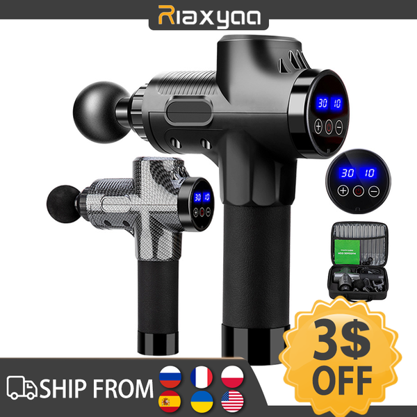 

high frequency massage gun muscle relax body relaxation electric massager with portable bag therapy gun for fitness