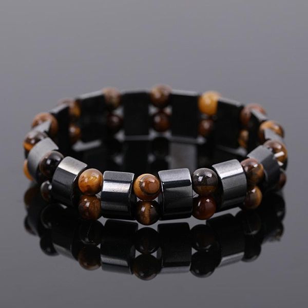

beaded, strands turkish bracelet obsidian stone beads wristband bracelets wealth good luck men women jewelry gift, Black
