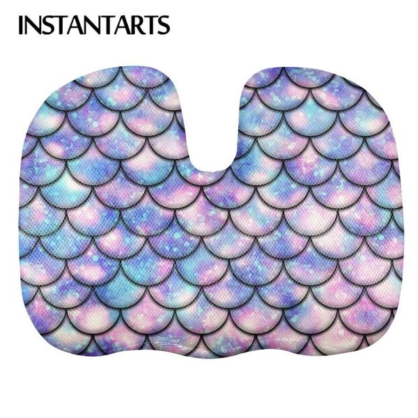

car seat covers instantarts fashion mermaid scales print anti-slip accessories cushion washable soft cae