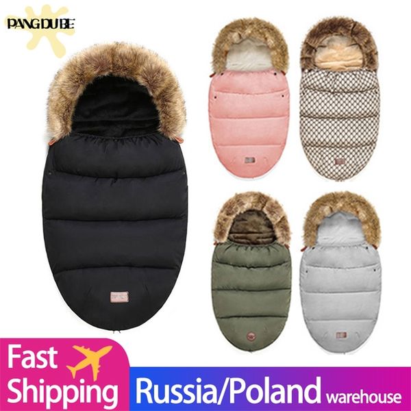 

baby sleeping bag winter envelope for borns infants footmuff stroller in a 220222