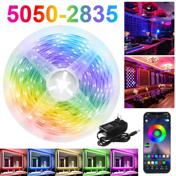 

strips rgb led strip lights 12v bluetooth wifi luces dc smd2835 flexible waterproof tape diode remote control light for room