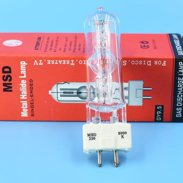 

effects msd 250/2 msd250w watts 90volts gy9.5 msr bulb nsd 250w 8000k metal halide lamp moving head lights bulbs for stage lighting