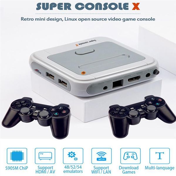 

super console x emulator retro game video player wifi/wireless controller games gamepad joystick for psp/n64/dc portable players