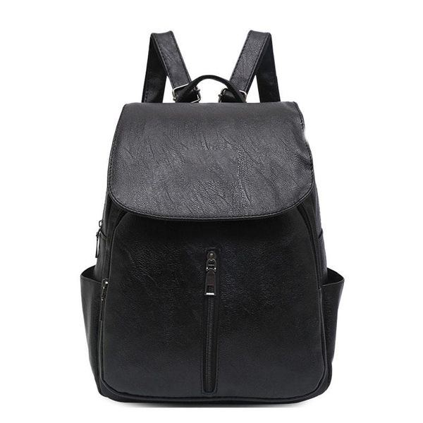 

outdoor bags backpack female commuter travel office worker scratch-resistant waterproof black