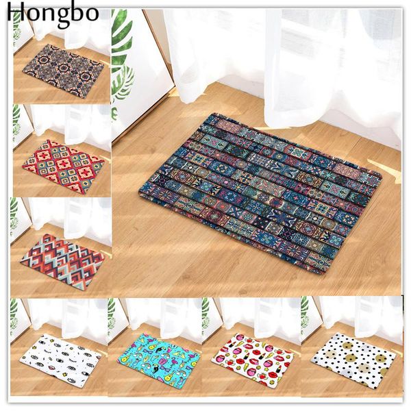 

carpets hongbo absorbent doormats outdoor anti-slip bathroom bath mats bedroom geometric carpet bedside mat sofa table floor kitchen