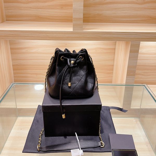 

crossbody drawstring shoulder bags genuine leather waist bag bucket shape designer fashion chain various styles d with original box differen