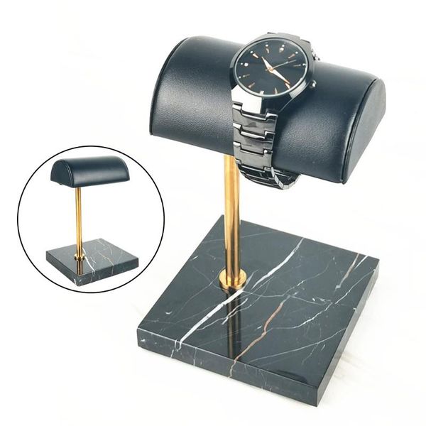 

watch boxes & cases marble base stand jewelry bracelets organizer table personal use, Black;blue