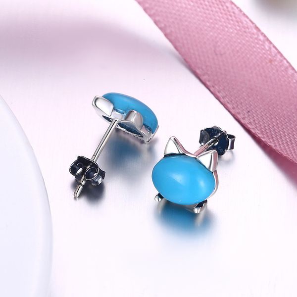 

earrings female jewelry cat turquoise accessories, Golden