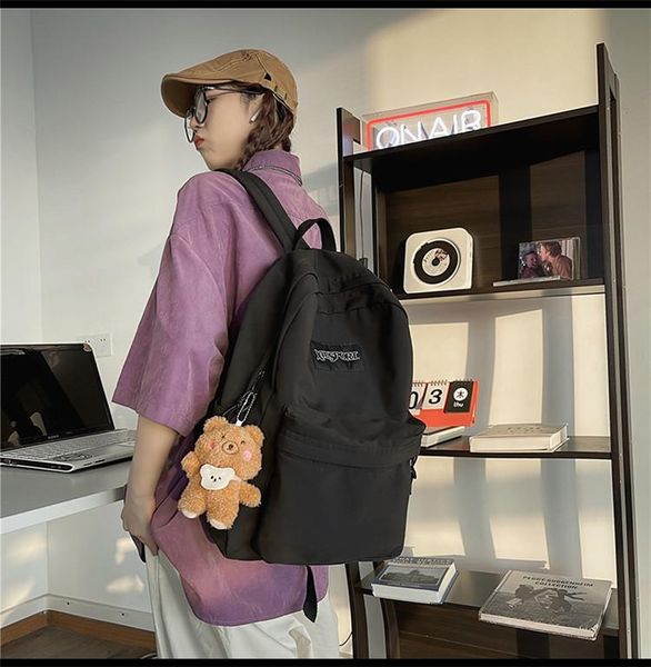 

backpack b3651 - leisure multi-function trend solid color large capacity
