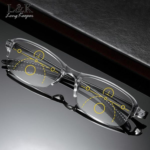 

sunglasses multifocal progressive reading glasses men women classic anti blue magnifying eyewear female diopter +1.0 to +4.0, White;black