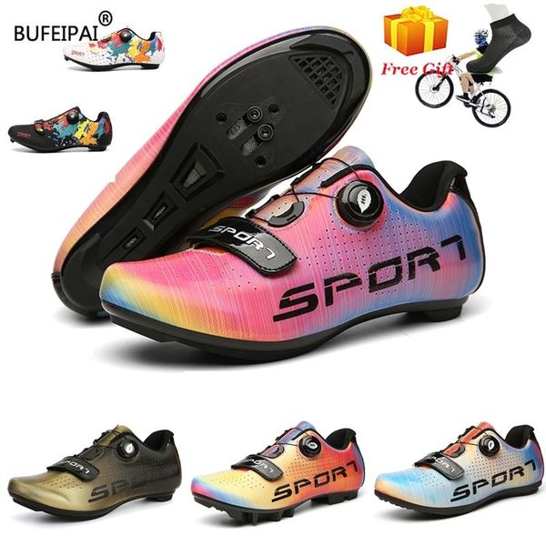 

cycling footwear 2021 professional sport shoes outdoor road riding bike sneakers men lightweight mtb bicycle self-locking cleat, Black