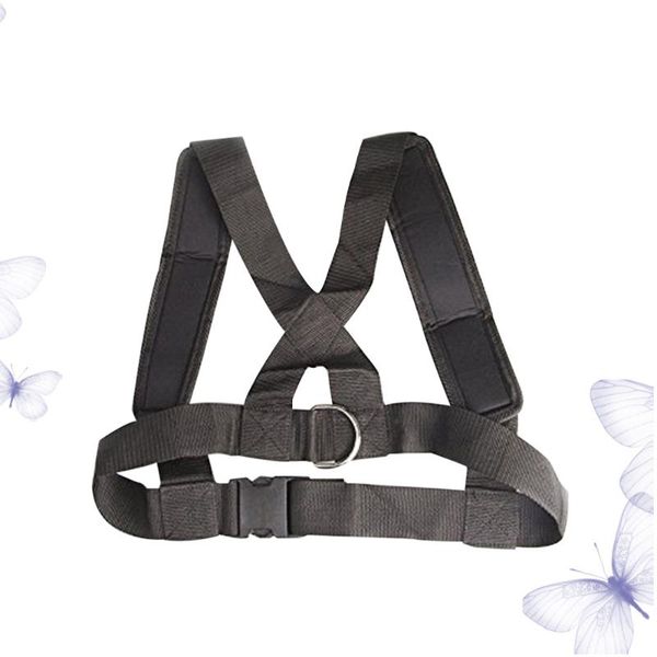 

adjustable sled harness heavy duty hooks running training aids fitness resistance band tool(black) bands