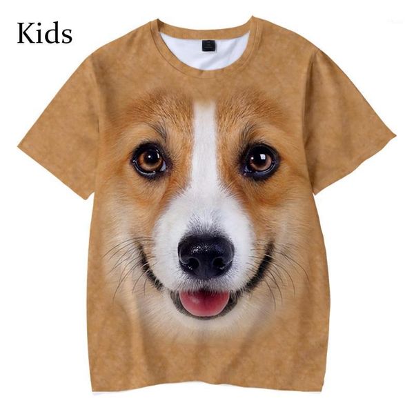 

men's t-shirts kawaii kids animal 3d t-shirt summer fashion dog cartoon tees casual shirt boy girl short sleeve children 1, White;black