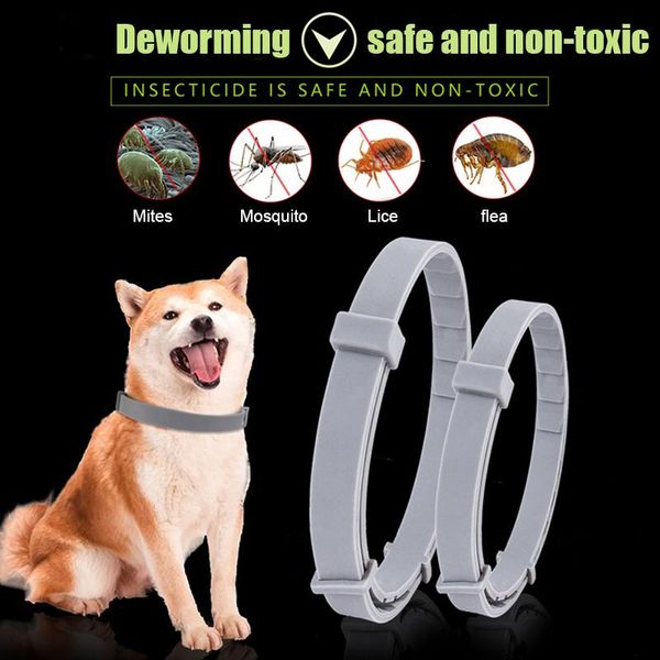 

dog collars & leashes adjustable pet collar anti flea and tick necklace cat safe effective ksi999