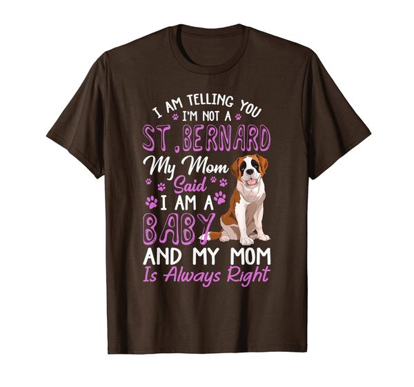 

funny st bernard mom t-shirt dog lovers gift, White;black