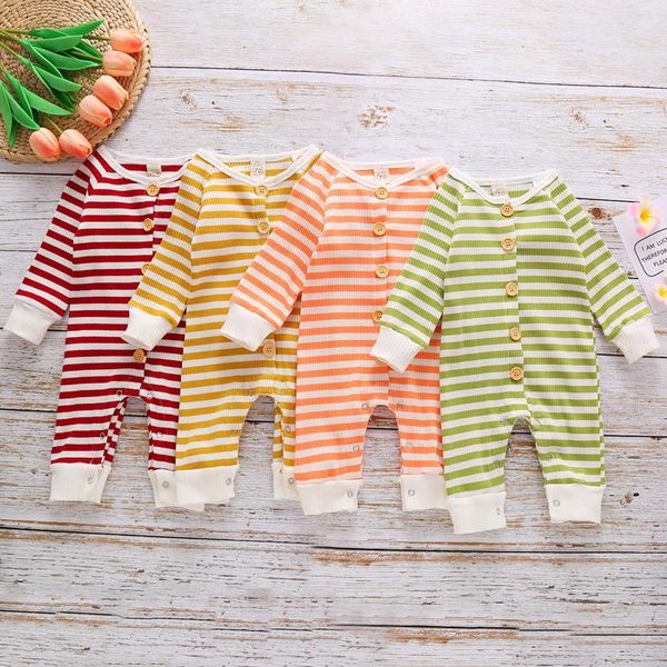 

baby romper boys girs clothes infant girl long sleeve striped article pits jumpsuit toddler autumn winter clothing jumpsuits, Blue