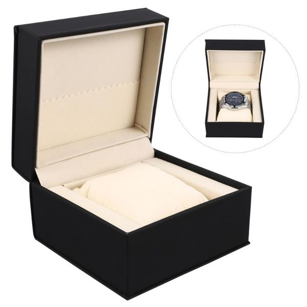 

pcs multi-function watch storage boxes pu display organizers & cases, Black;blue