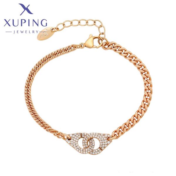 

charm bracelets xuping jewelry fashion arrival gold plated women bracelet christmas gift a00739997, Golden;silver