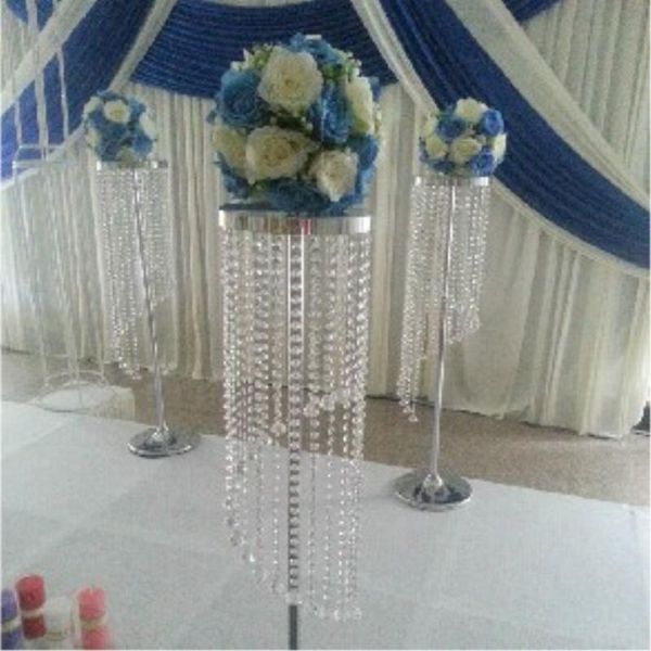 

party decoration crystal acrylic pillar candle holders for wedding