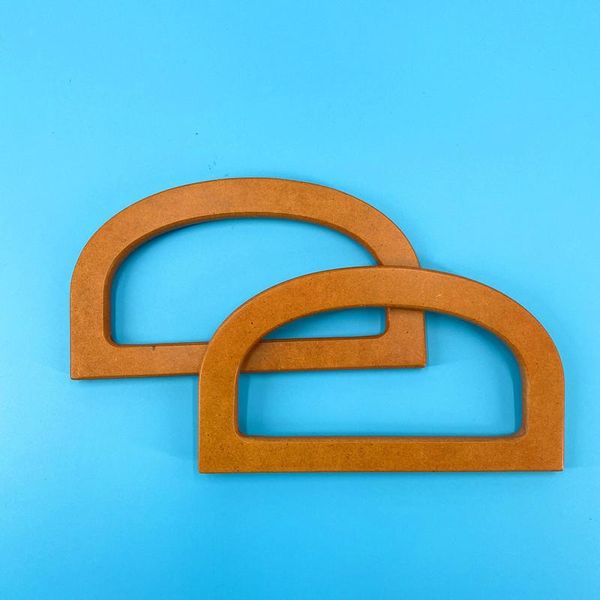 

bag parts & accessories d-shaped solid wood portable woven material handle suitcase diy product, Black