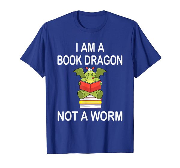 

cute funny reading dragon i am a book dragon for book lover, White;black