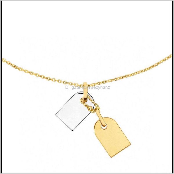 

pendant necklaces & pendants drop delivery 2021 fashion chain necklace for mens and women party gift hip hop jewelry ea6xo, Silver