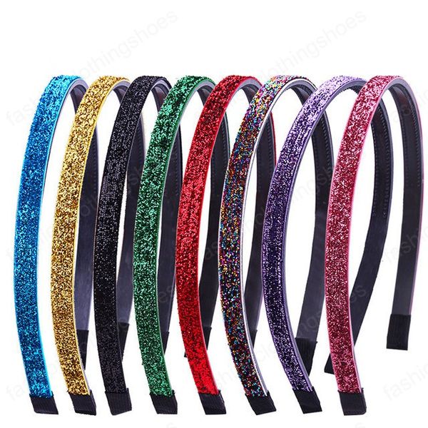 

2021 shiny children's non-slip hair sweet princess accessories girl headband headwear, Slivery;white
