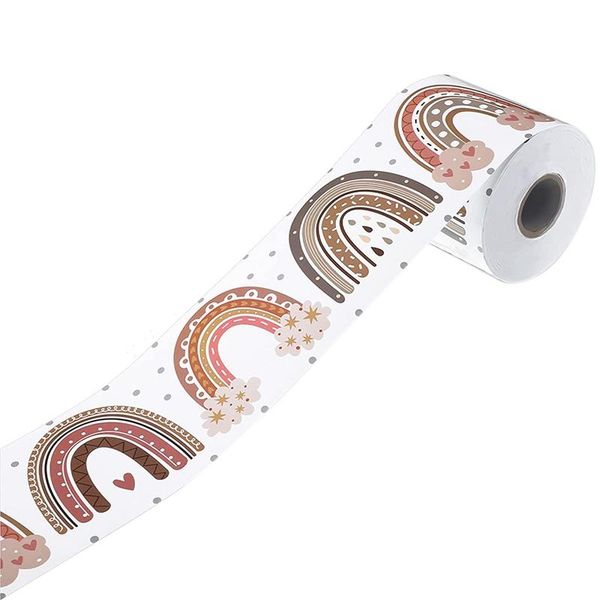 

wall stickers 20m boho rainbow bulletin board borders straight classroom or home school decoration