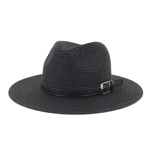 

straw hat lady outdoor seaside sun protection white beach jazz cmdjs104, Blue;gray