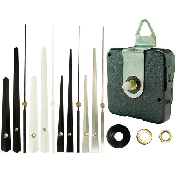 

sweep silent quartz movement plastic mechianism with hands nuts hook whole set clock accessory wall clocks