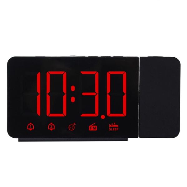 

timers led digital 2 alarm clock usb electronic watch wake up fm radio time projector
