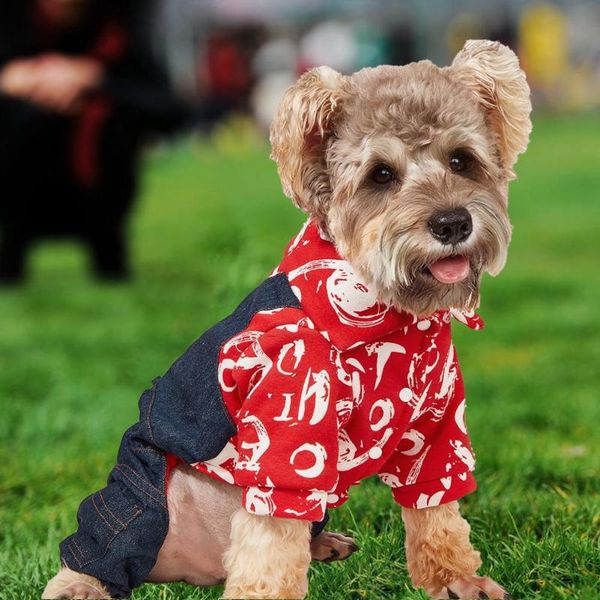 

dog apparel tear-resistant attractive puppy jumpsuit winter decor for travel