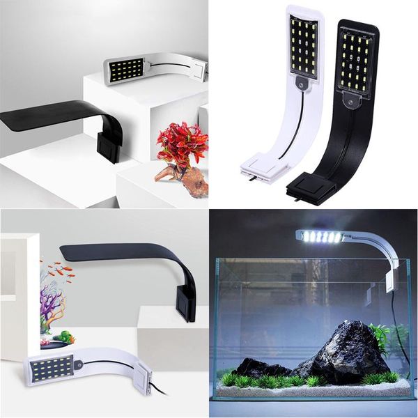

aquariums lighting super slim led aquarium light plants grow waterproof clip on lamp for drop dropshiipping