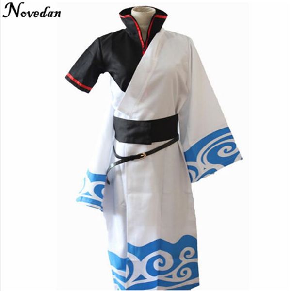 

anime costumes gintama sakata gintoki cosplay costumes japanese anime purim halloween party dress for men kimono clothing set, Black