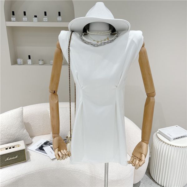 

dresses spring female summer niche fashion design sleeveless temperament a line dressed simple and versatile vest, Black;gray