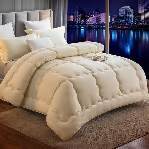 

comforters & sets high-quality comforter 100% white superfine fiber winter quilt polyester blanket duvet filling with cotton cover