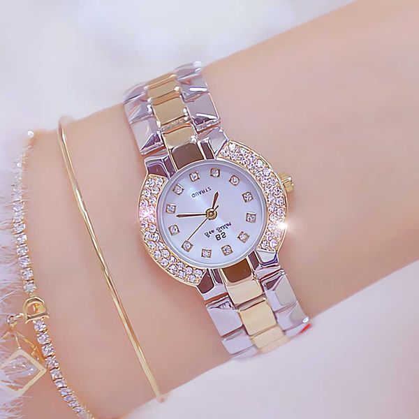 

women luxury brand watch dress silver gold wrist quartz diamond ladies es female clock bayan kol saati 210616, Slivery;brown