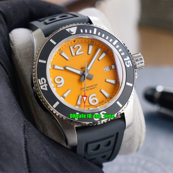 

10 styles gf super edition watches a17366d71i1s1 stainless steel 42mm eta2824 automatic mechanical mens watch yellow dial rubber strap gents, Slivery;brown
