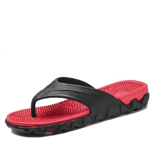 

slippers mens flip flop summer lightweight eva massage comfort beach sandals men shoes for outdoors oewg, Black