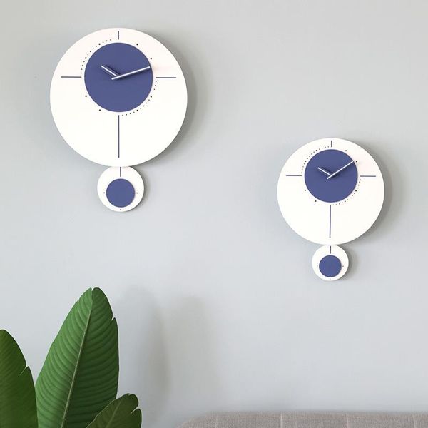 

simple nordic wall clocks modern creativity livingroom swingable clock 12 inches horloge murale home decoration ek50bgz
