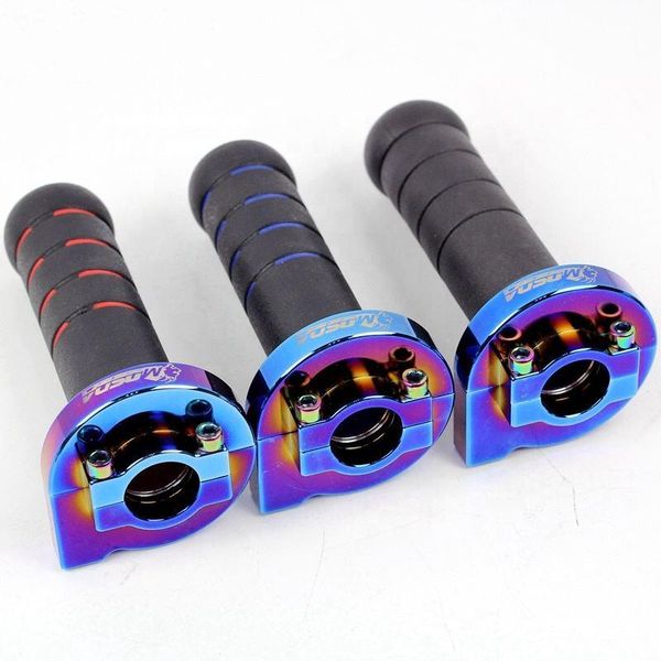 

handlebars cnc aluminum color titanium alloy rubber 22mm handle grips for motorcycle and e-bikes