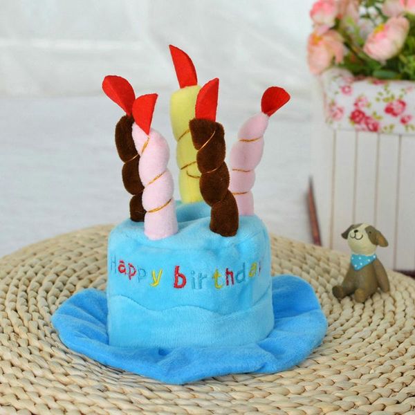 

dog apparel cute pet cake shape hat puppy supplies accessories happy birthday for