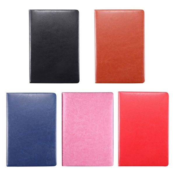 

notepads a5 business leather notebook journal agenda lined paper diary planner notepad, Purple;pink